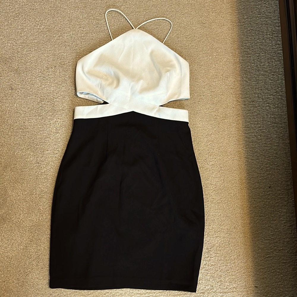 Halter neck cutout dress